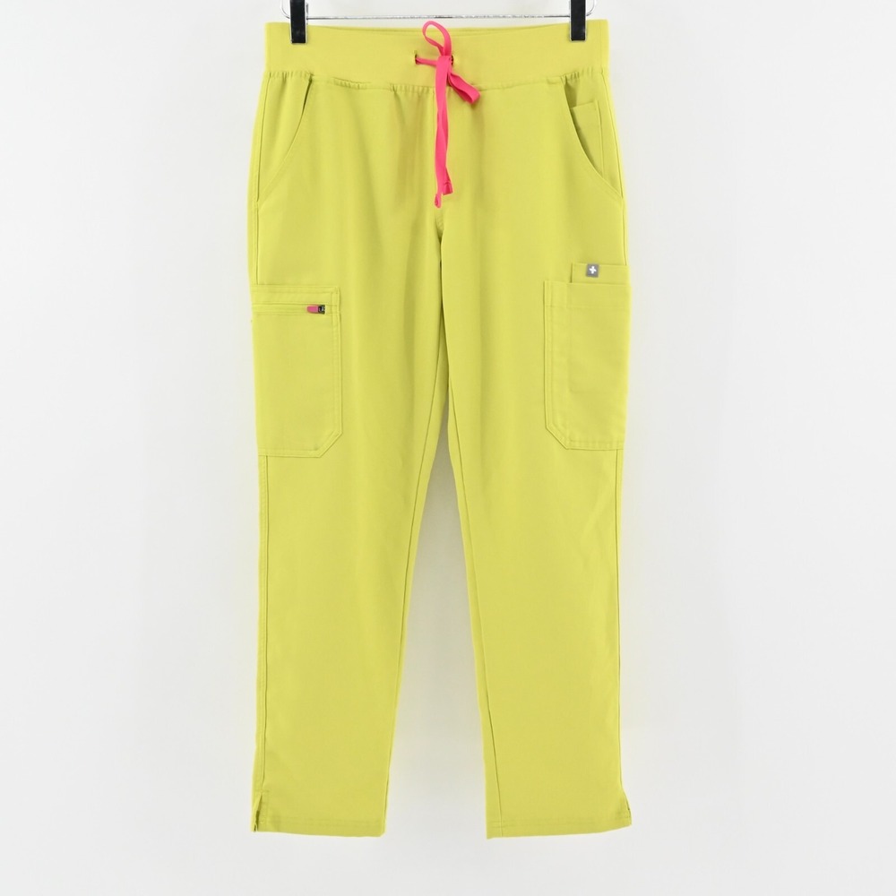FIGS Womens Yola Limeade Scrubs Pants Size SP Yoga Pocket Technical Collection